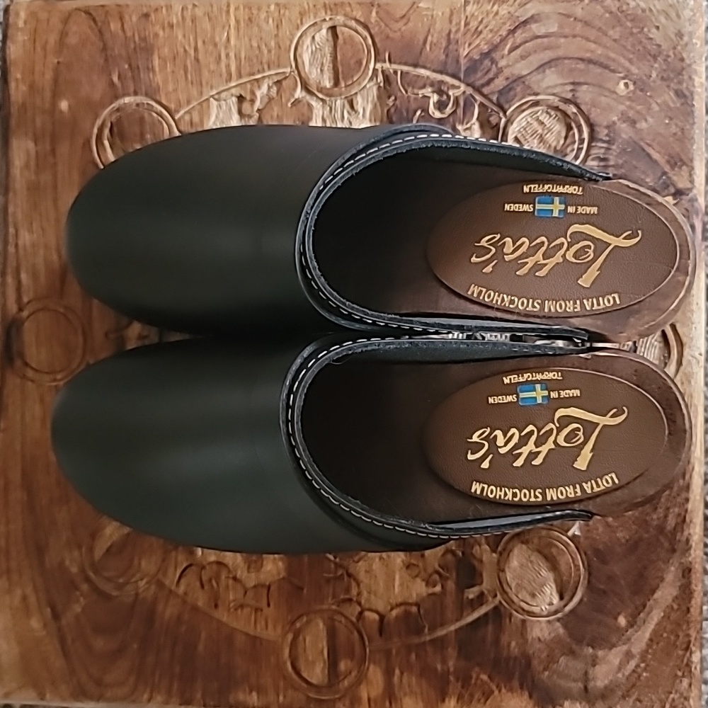 Never Worn Lotta's From Stockholm High Heel Black Clogs - Size 37